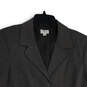 Womens Gray Notch Lapel Welt Pocket Long Sleeve Three Button Blazer Size 14 image number 3