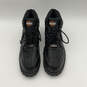 Mens Black Leather Round Toe Waterproof Lace-Up Biker Boots Size 13 image number 5