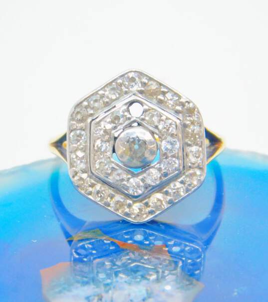 Art Deco 14K Yellow Gold 1 CTTW Diamond Ring 4.4g image number 1