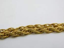 Vintage Crown Trifari Gold Tone Bamboo Pendant Necklace 23.8g alternative image