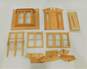 Vintage Wood Dollhouse Craft DIY Parts Pieces Windows Doors Trim Pieces Crafting image number 1