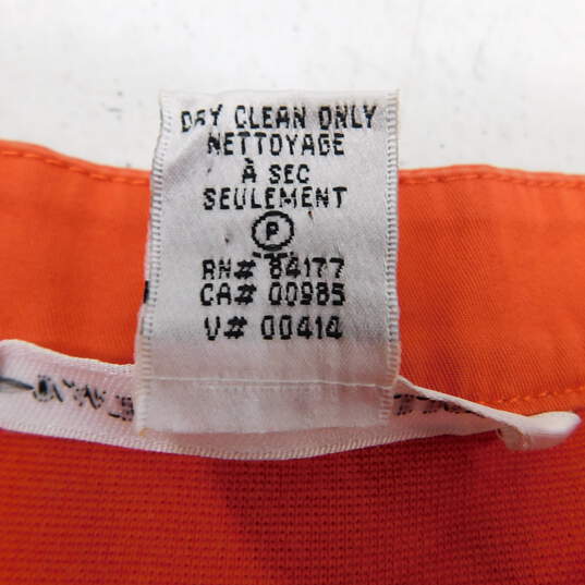 DVF DIANE von FURSTENBERG  SOSIE Orange Sleeveless Button-Down Tie Sash Women's Mini Dress Size 4 with COA image number 7