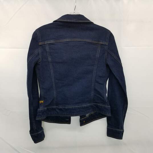 G-Star Raw Dark Blue Button Up Jean Jacket Size XS image number 2