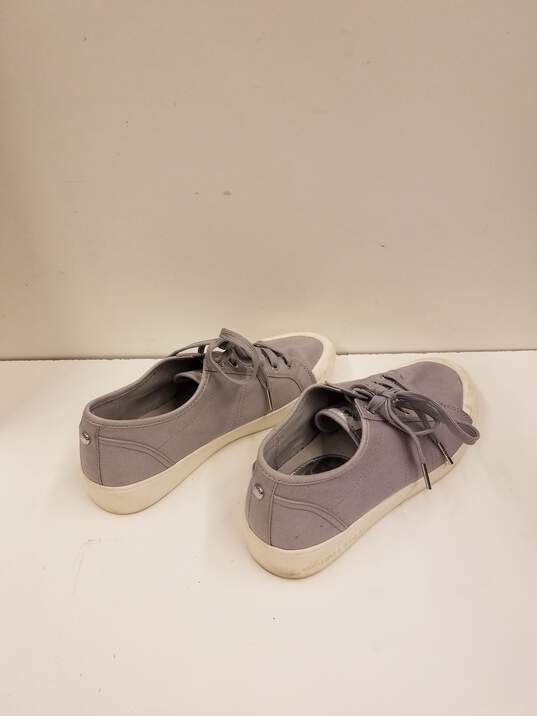 Michael Kors Canvas Lace Up Low Top Sneakers Grey image number 4