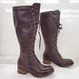 Bueno Knee High Lace Up Brown Leather Boots Women's Size 4 image number 4