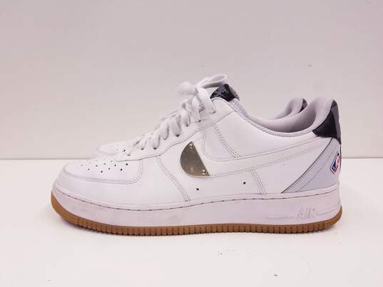 Nike NBA x Air Force 1 '07 LV8 White Pure Platinum Casual Shoes Men's Size 13 image number 4