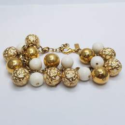 Kate Spade New York Gold Tone Bubbles & Balls 8inch Statement Bracelet 105.3g DAMAGED alternative image