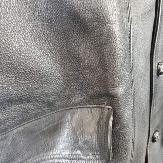 Cambra Men's Black Leather Jacket SZ L image number 9