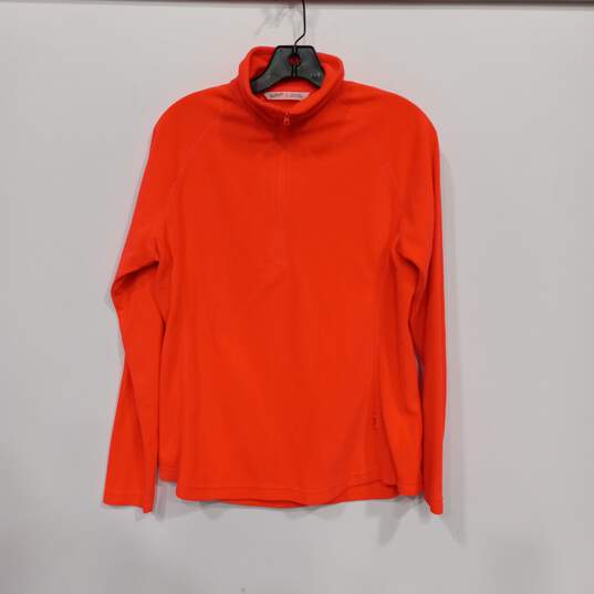 Woolrich Women's Colwin Neon Pink Orange Fleece Half Zip Jacket Size L NWT image number 1