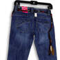 NWT Womens Blue Medium Wash Pockets Denim Stretch Flared Leg Jeans Size 0 image number 4