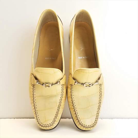 Escada Embossed Loafer Women's Sz 10 Yellow image number 7