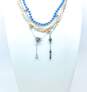 VNTG & Mod 925 Sterling Silver Pearl & Hematite Necklaces image number 1