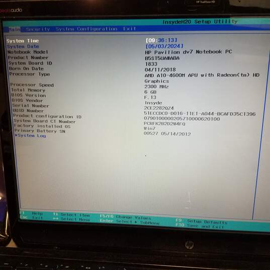 HP Pavilion DV7 17in Laptop AMD A10-4600M CPU 6GB RAM 500GB HDD image number 9