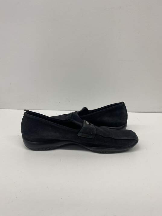 Authentic Prada Black Loafer Suede M7 image number 1