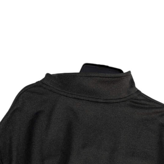 Mens Gray Mock Neck Long Sleeve Quarter Zip Pullover Sweatshirt Size XXL image number 4