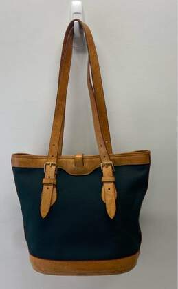 Dooney and Bourke Bucket Bag Leather Green Nylon Bag alternative image