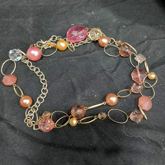 4 pc Pink Necklace bundle image number 4