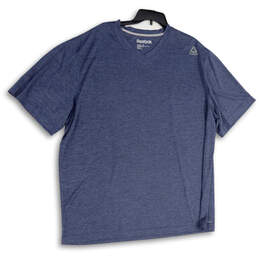 NWT Mens Blue Heather V-Neck Short Sleeve Omni-Wick Pullover T-Shirt 2XLT