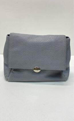 Milly Pebble Leather Convertible Satchel Backpack Grey