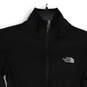 Mens Black Fleece Long Sleeve Mock Neck Full-Zip Jacket Size XS image number 3