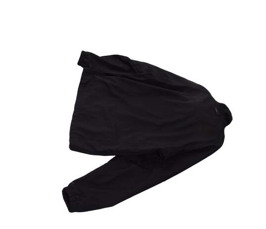 Mens Black Long Sleeve Casual Fleece Full Zip Jacket Size Large image number 2