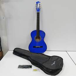 Blue Martin Smith Model W-38-BL Acoustic Guitar In Black Case