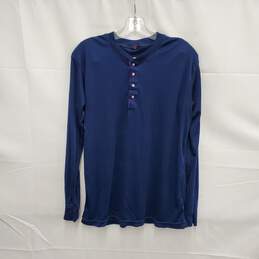 VTG Patagonia Capilene WM's Royal Blue Long Sleeve & Pink Snap Button T-Shirt Size L