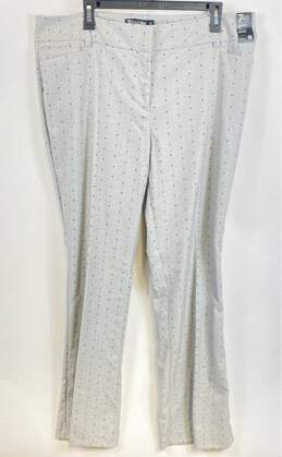 NWT New York & Company Womens Gray Polka Dot Bootcut Leg Dress Pants Sz 18 Tall