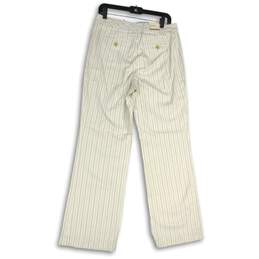 NWT Banana Republic Womens White Striped Harrison Fit Ankle Pants Size 10 alternative image