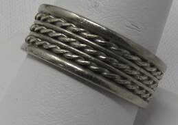 Sterling Silver Braided Mens Size 10 Ring