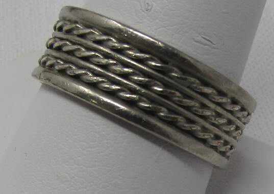 Sterling Silver Braided Mens Size 10 Ring image number 1