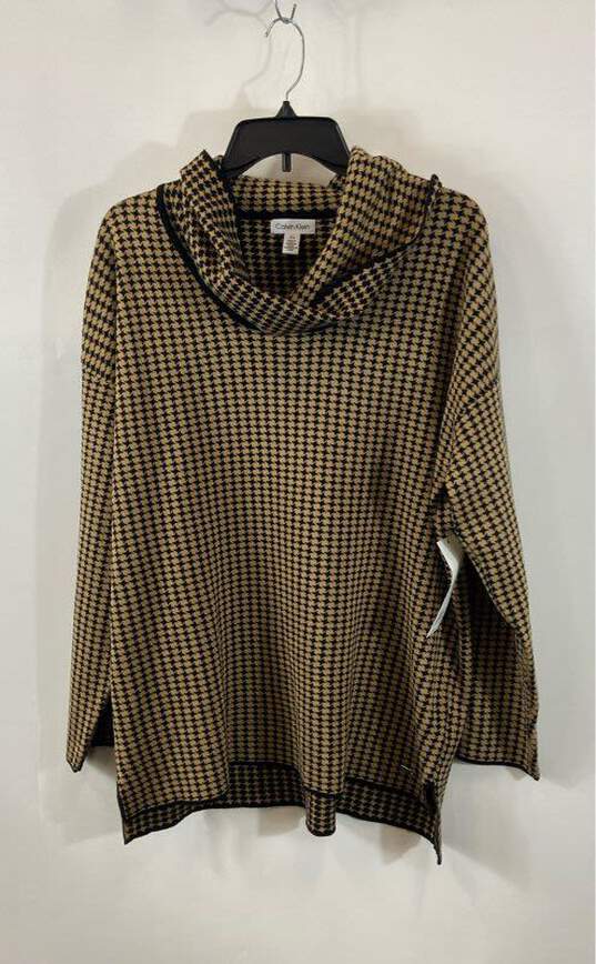 Calvin Klein Houndstooth Sweater - Size Large image number 1