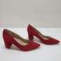 Marc Fisher Caitlin Red Suede Pump Heels Women's Size 9M image number 2