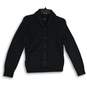 Womens Black Knitted Long Sleeve Button Front Cardigan Sweater Size S image number 1