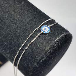 Sterling Melee Diamond 10" Anklet Bracelet 18" Necklace Bundle 3pcs 13.4g alternative image