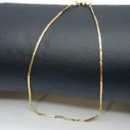 14K Gold Serpentine Chain Bracelet / Anklet Damage 1.1g alternative image