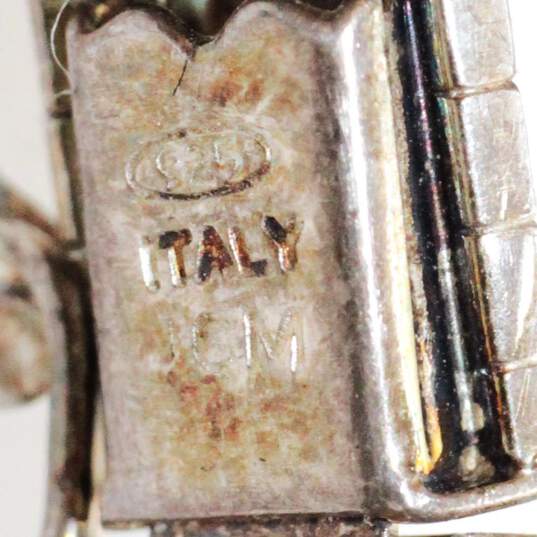 Sterling Silver Etched Omega Bracelet - 13.35g image number 5