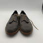 Mens C25106 Gray Brown Nubuck Round Toe Lace-Up Derby Dress Shoes Size 12 M image number 3