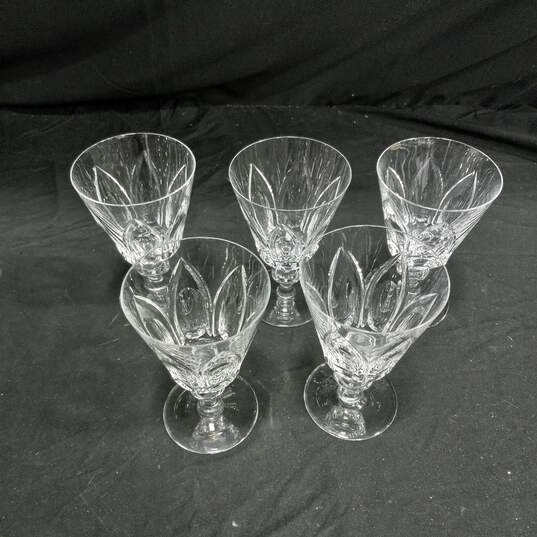 5 Clear Crystal Short Stem Wine Glasses image number 2