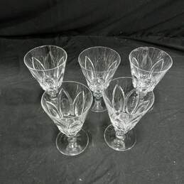 5 Clear Crystal Short Stem Wine Glasses alternative image