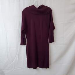 Tahari Maroon Cowl Neck Sweater Dress Size M alternative image