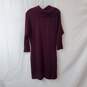 Tahari Maroon Cowl Neck Sweater Dress Size M image number 2