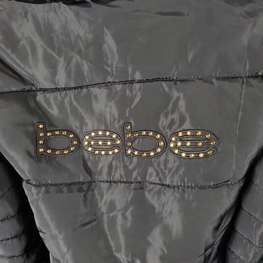 Bebe Women Black Puffer Parka Jacket M NWT image number 6
