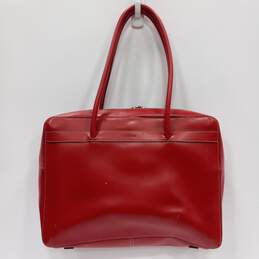 Lodis Red Leather Laptop Briefcase