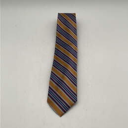 NWT Mens Multicolor Silk Striped Four-In Hand Adjustable Designer Neck Tie