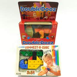 Vintage Toys Mattel Double Dooz Bill E. Duck Pawdy & Gigo Blocks Connect A Cube