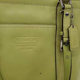 Coach East West Gallery Green Leather Tote Bag alternative image