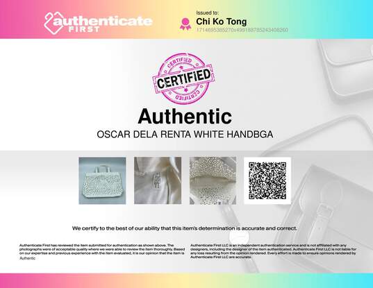 Oscar De la Renta white Handbag image number 6