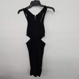 Black Open Sides Sleeveless Mini Dress