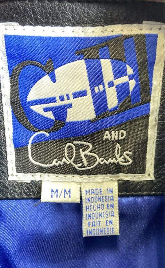 Carl Banks Men Black NFL Indianapolis Colts Leather Jacket M image number 3